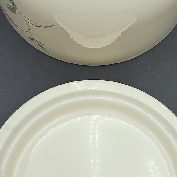 Universal Ballerina Rosette Refrigerator Jar Pink Rose Lidded Bowl Canister - Picture 11 of 11